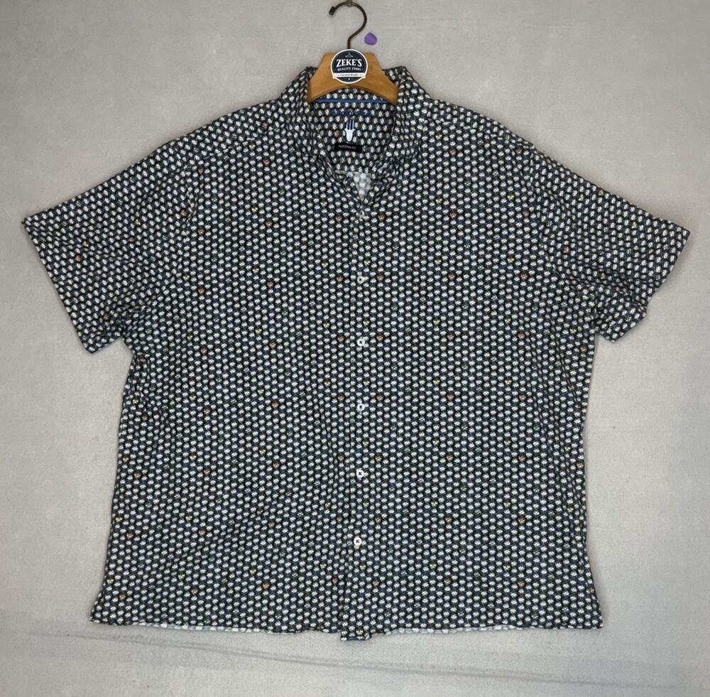 Visconti Black My Favourite Shirt Mens XL Modern Fit Organic Cotton Button Up